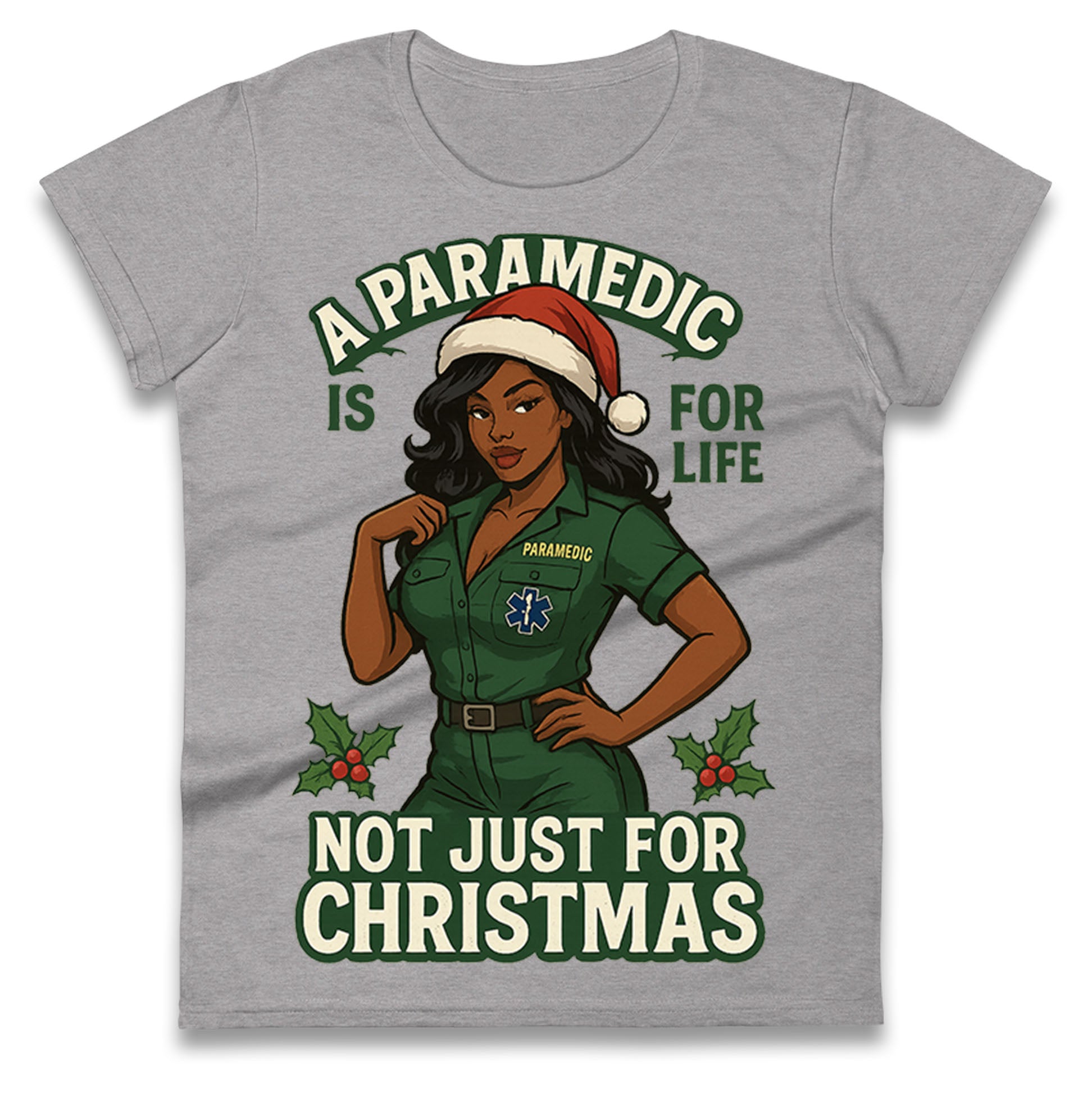 Paramedic Christmas Ladies T Shirt