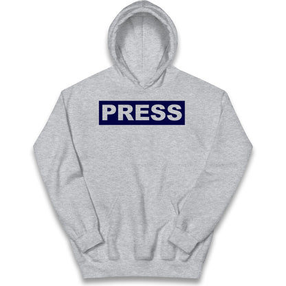PRESS Palestine Inspired By Journalist Motaz Azaiza Kids Hoodie