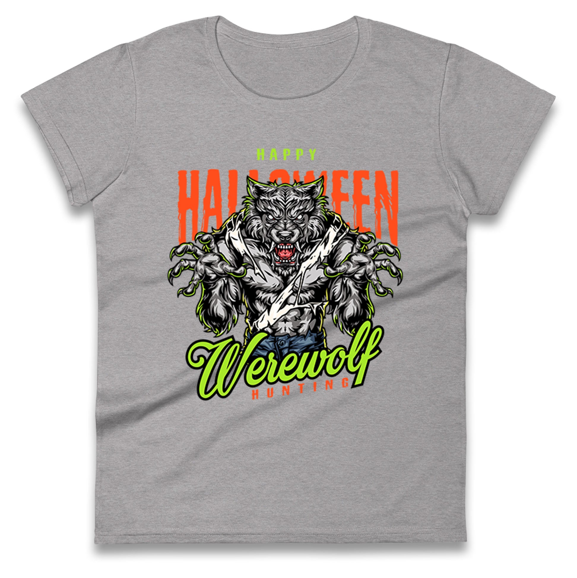 Halloween Werewolf Ladies T Shirt