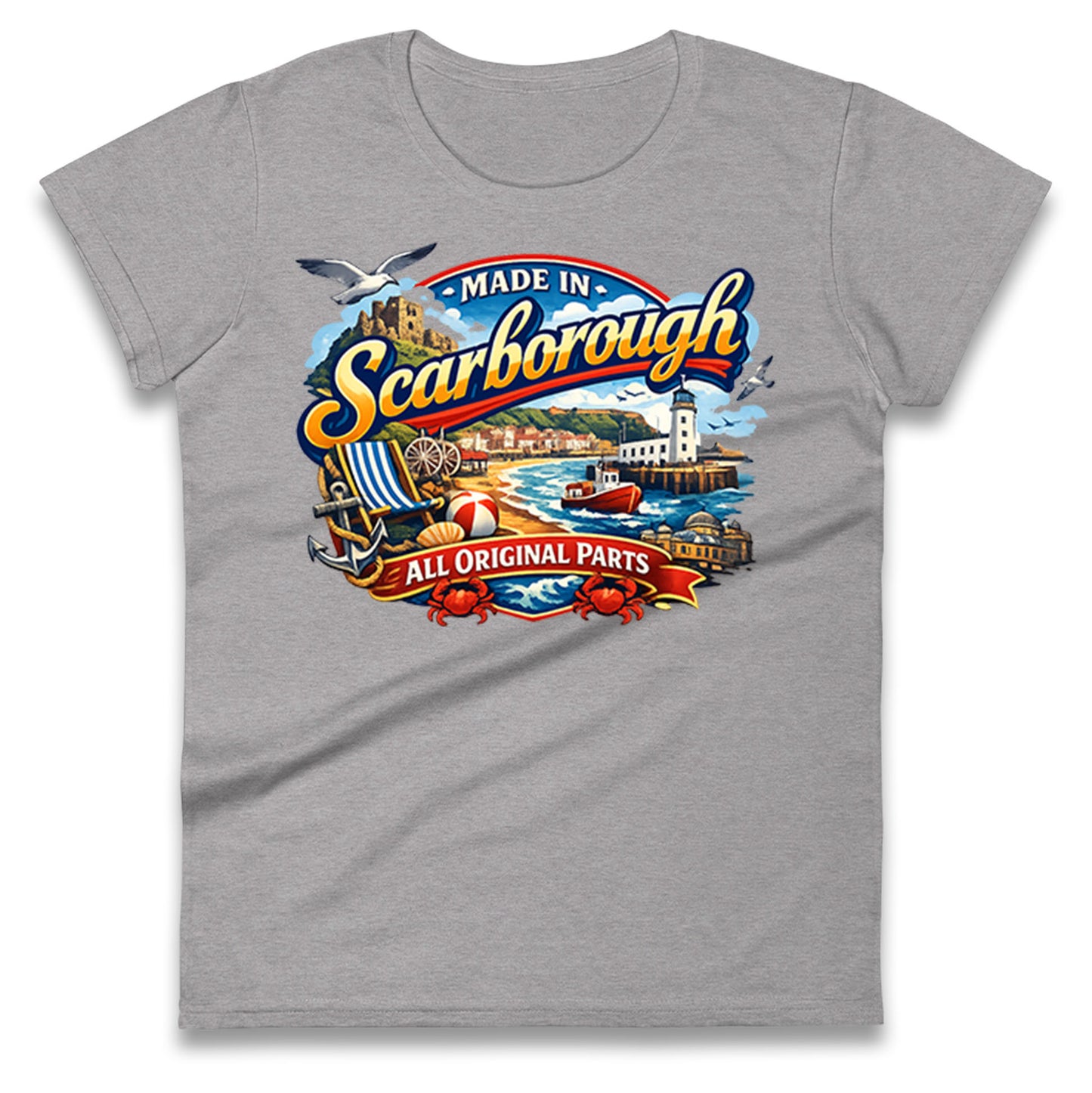 Made In Scarborough All Original Parts Ladies T Shirt
