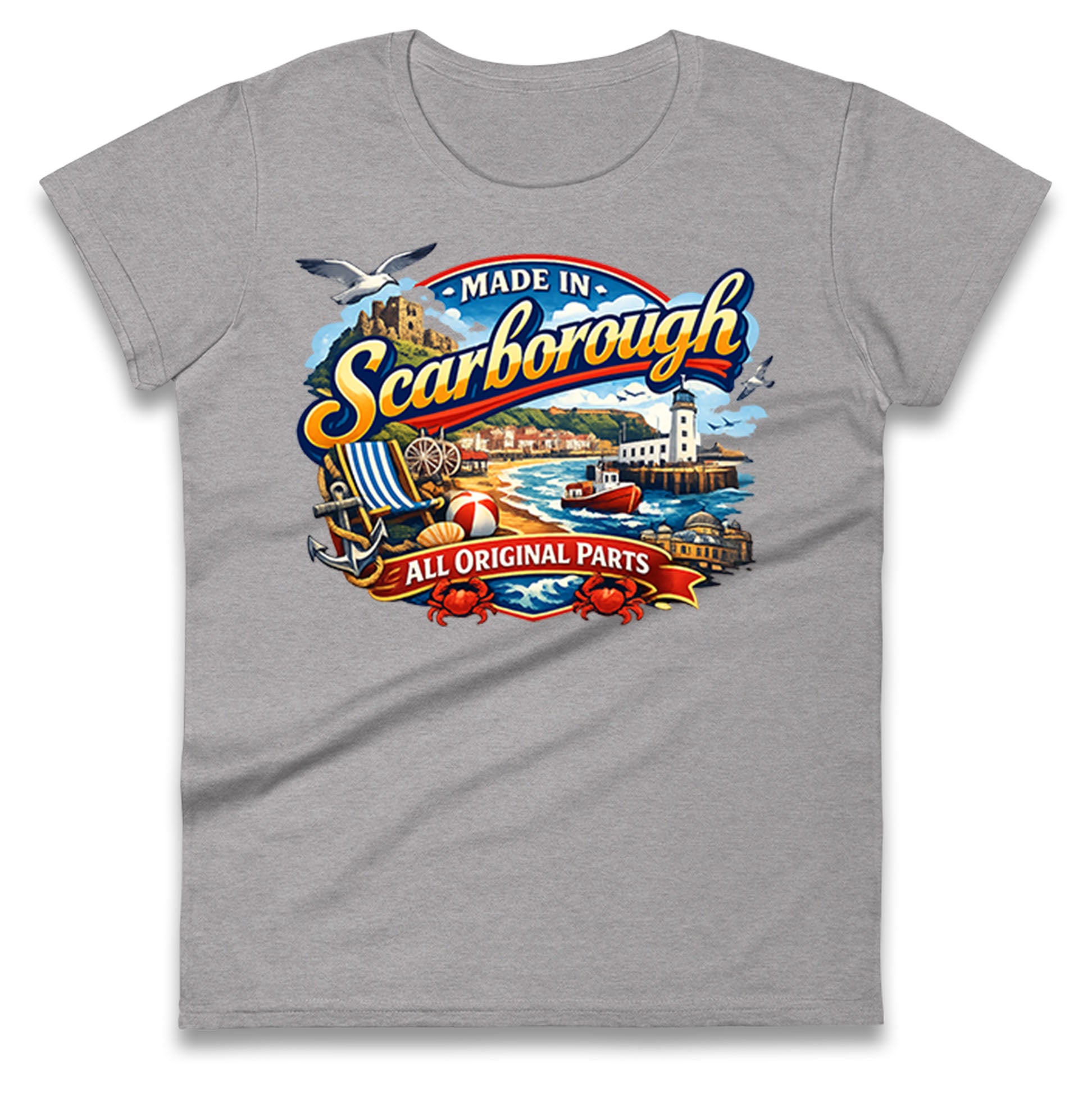 Made In Scarborough All Original Parts Ladies T Shirt