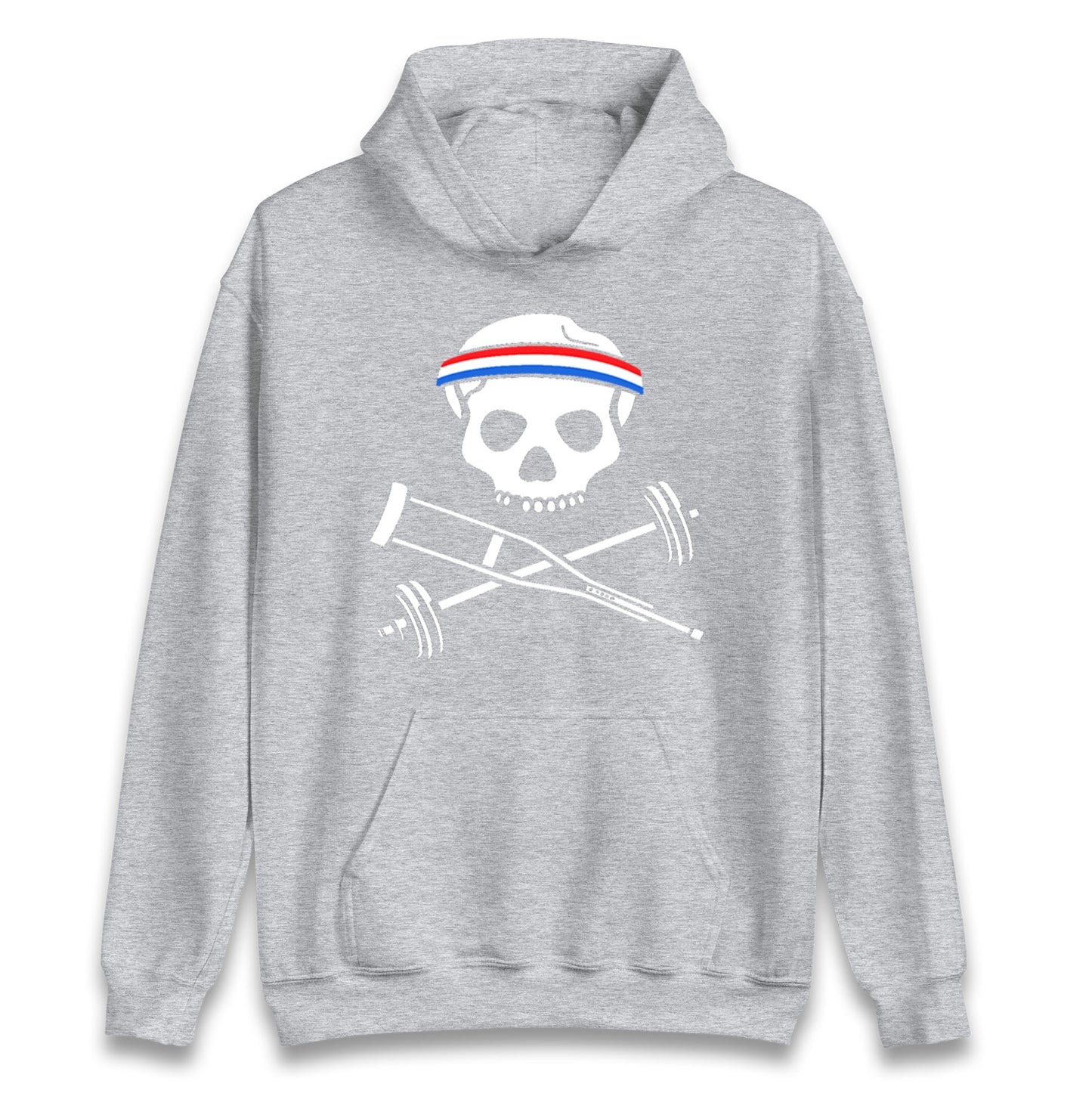 Johnny Knoxville Crutch Barbell and Bones Hoodie