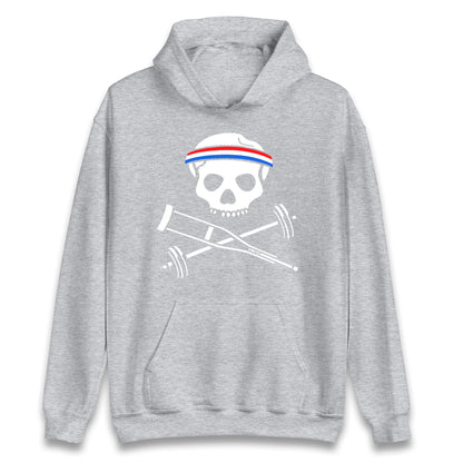 Johnny Knoxville Crutch Barbell and Bones Hoodie
