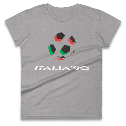 Italia 90 Logo Ladies T Shirt