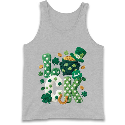Irish Luck Pot Of Gold 4D Effect Tank Top