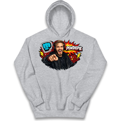 PewDiePie YouTuber Kids Hoodie
