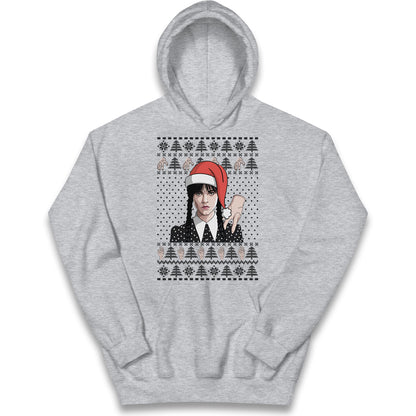 Wedensday Christmas Kids Hoodie