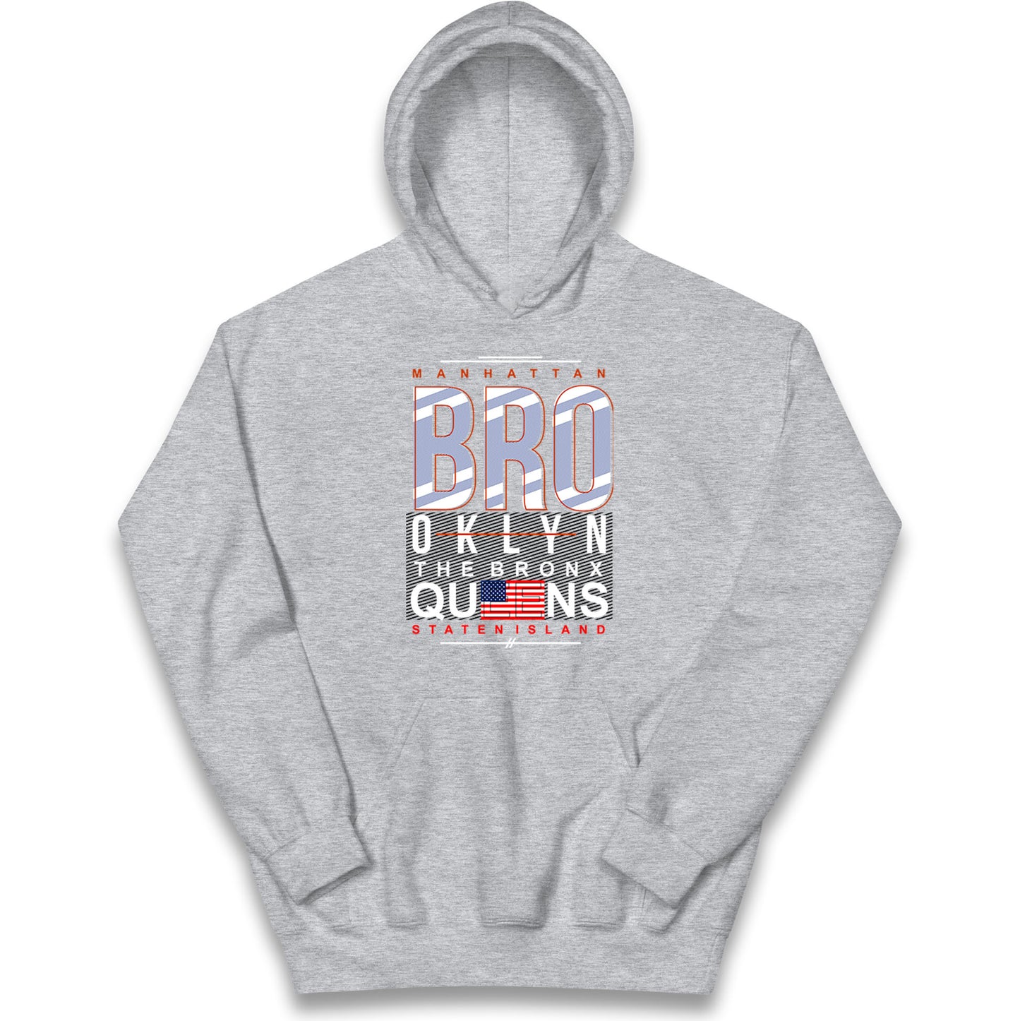 Brooklyn New York State Kids Hoodie