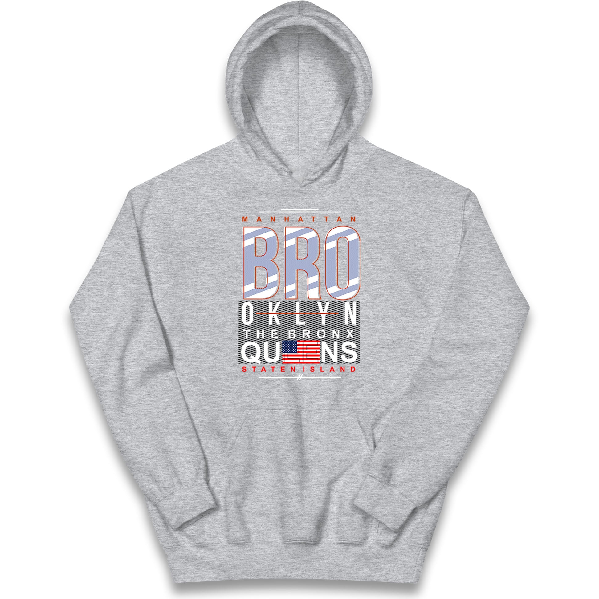 Brooklyn New York State Kids Hoodie