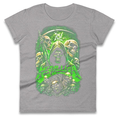 Metallica Green Skulls Ladies T Shirt