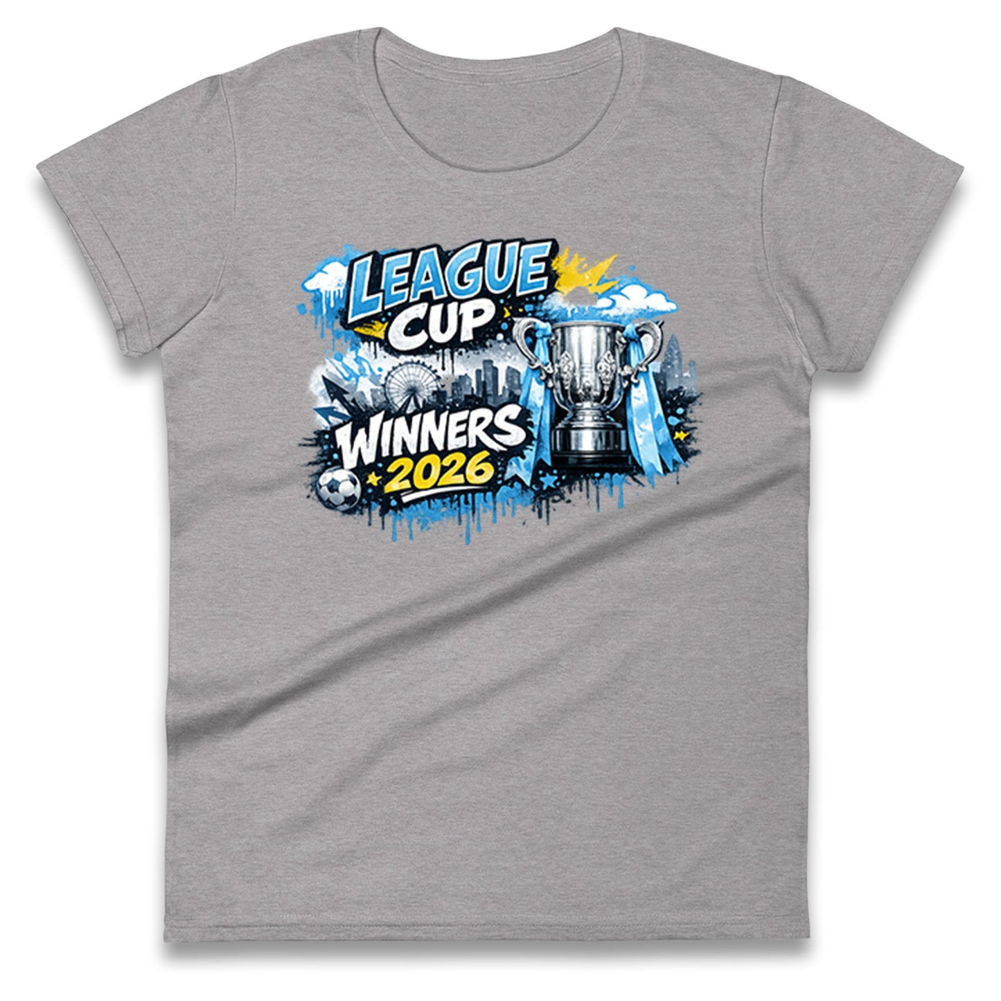 Man City League Cup Winners 2026 Ladies T Shirt