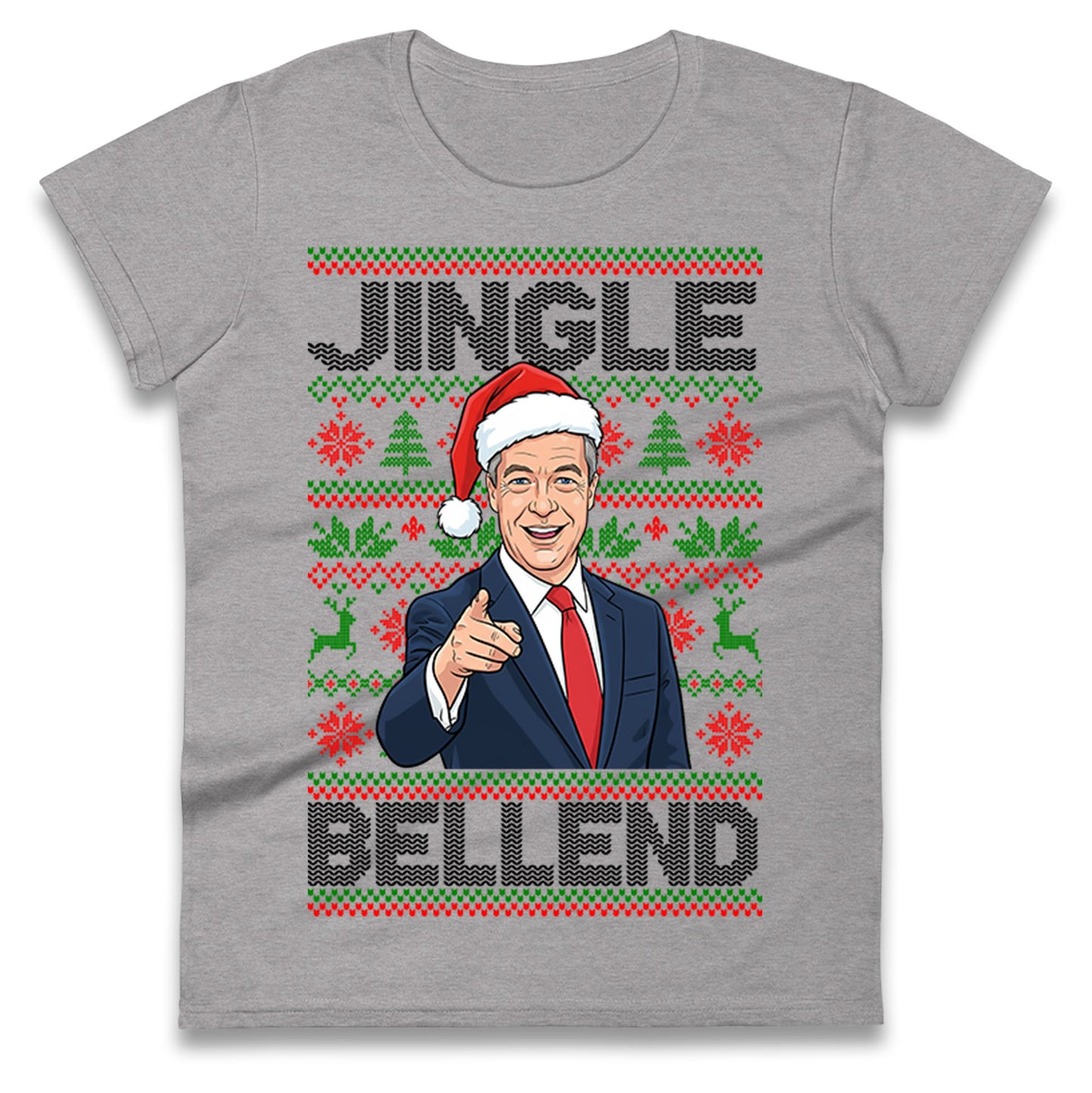Nigel Farage Christmas Ladies T Shirt