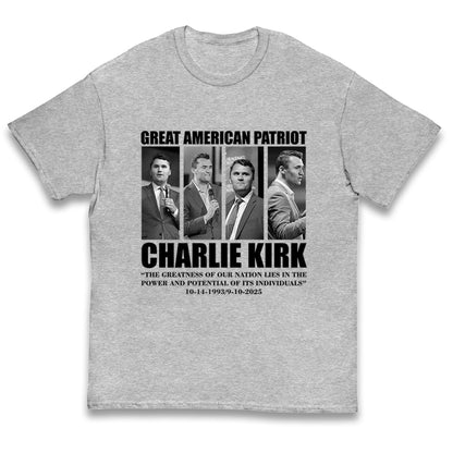 Charlie Kirk Kids T Shirt