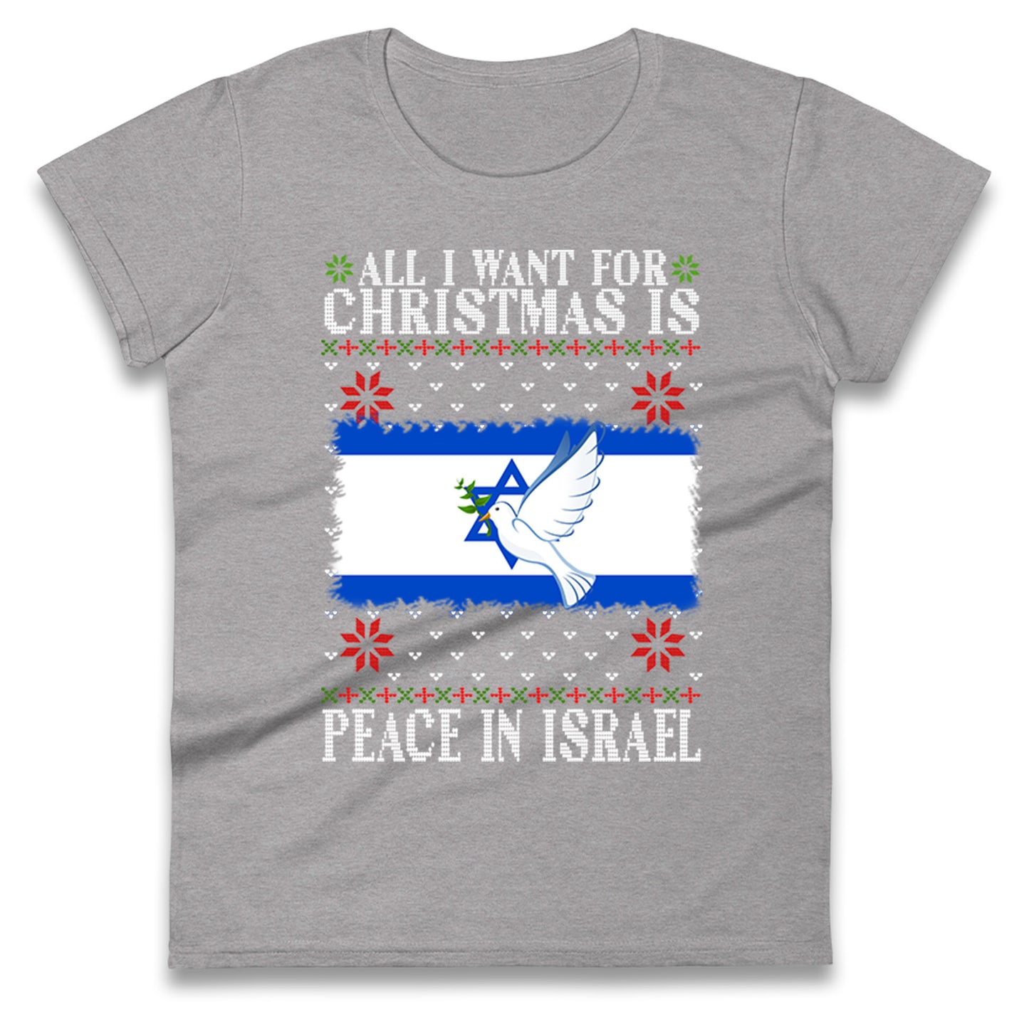 peace in israel womens t-shirt