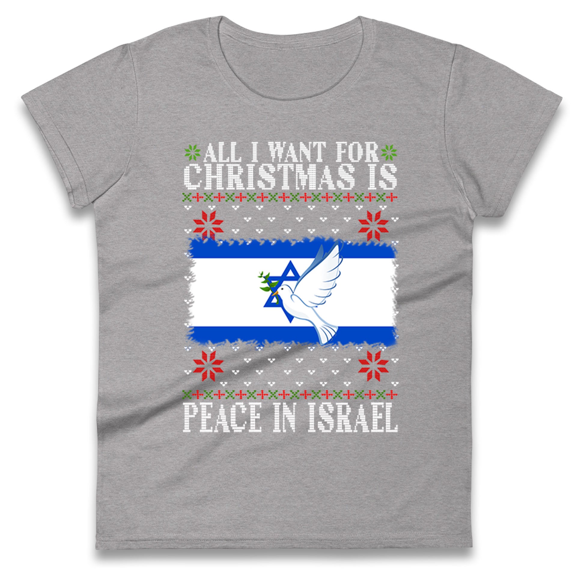 peace in israel womens t-shirt