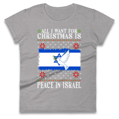 peace in israel womens t-shirt