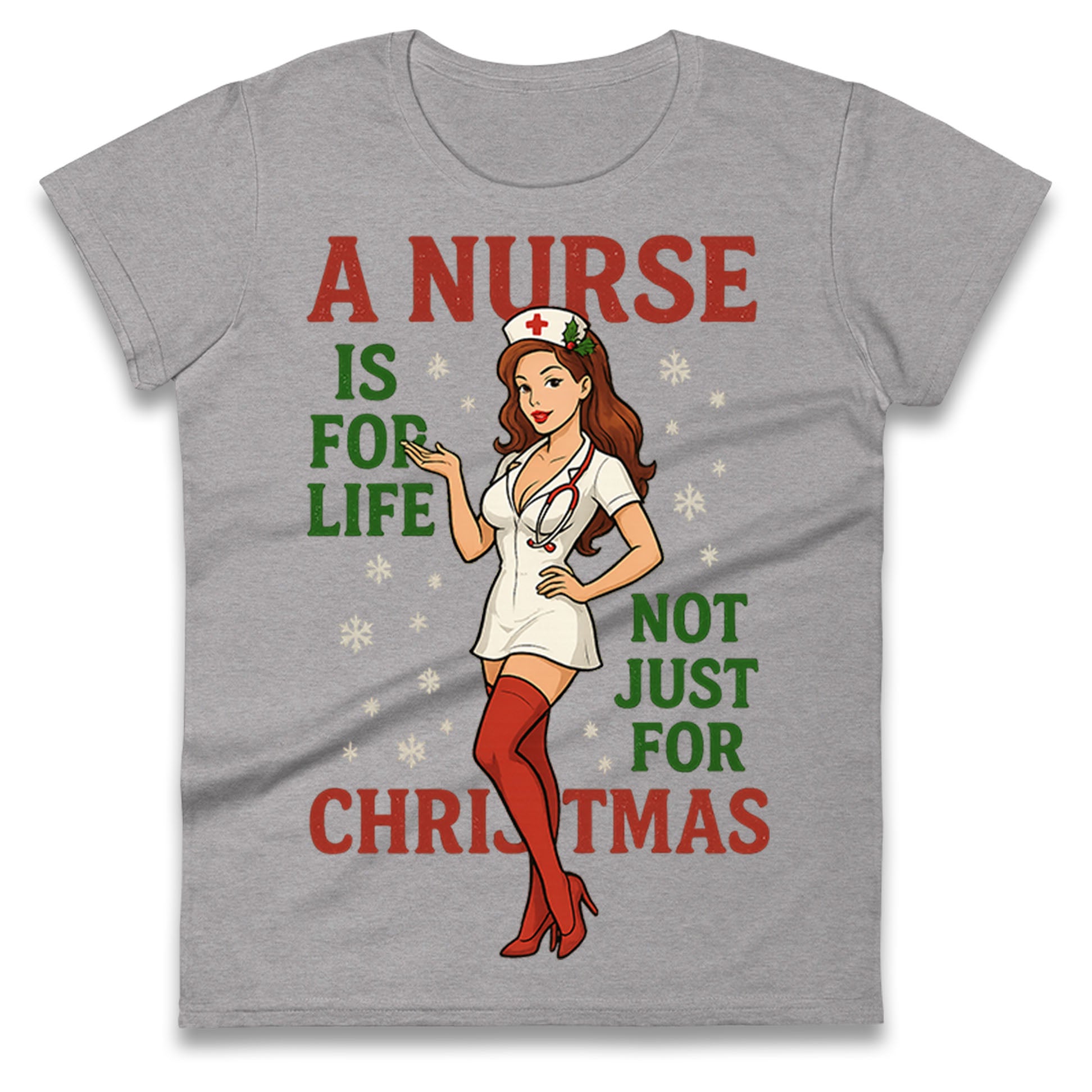 Nurse Christmas Ladies T Shirt