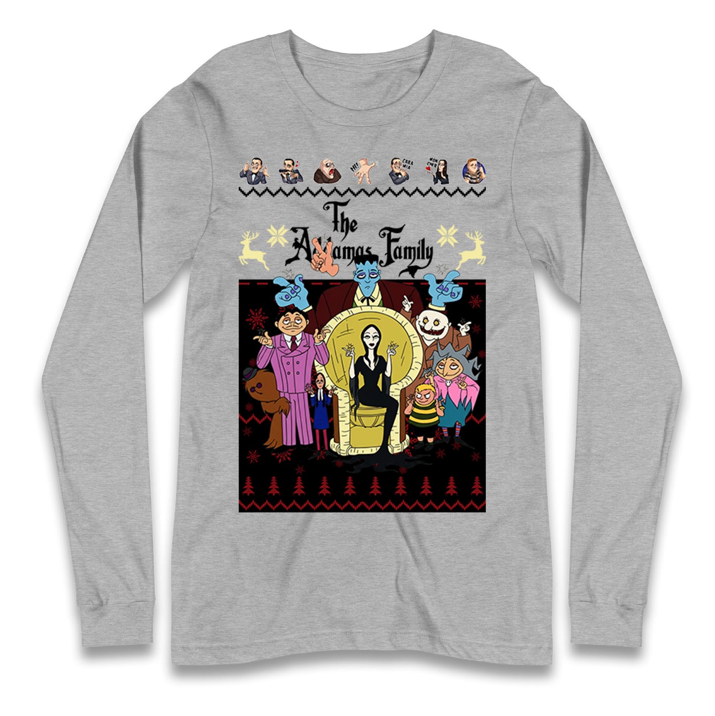 Scary Addams Christmas Longsleeve T Shirt