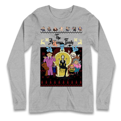Scary Addams Christmas Longsleeve T Shirt