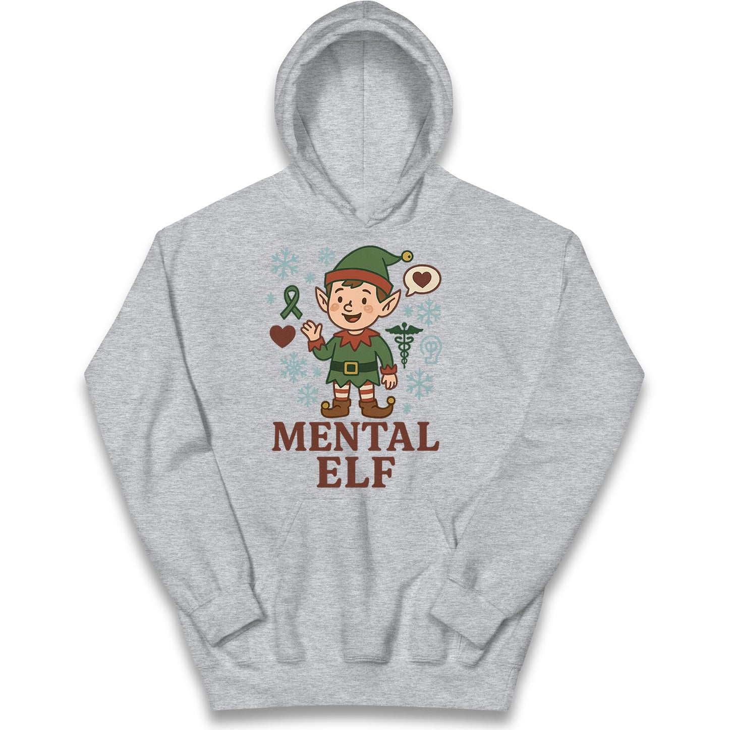 Mental Health Christmas Kids Hoodie