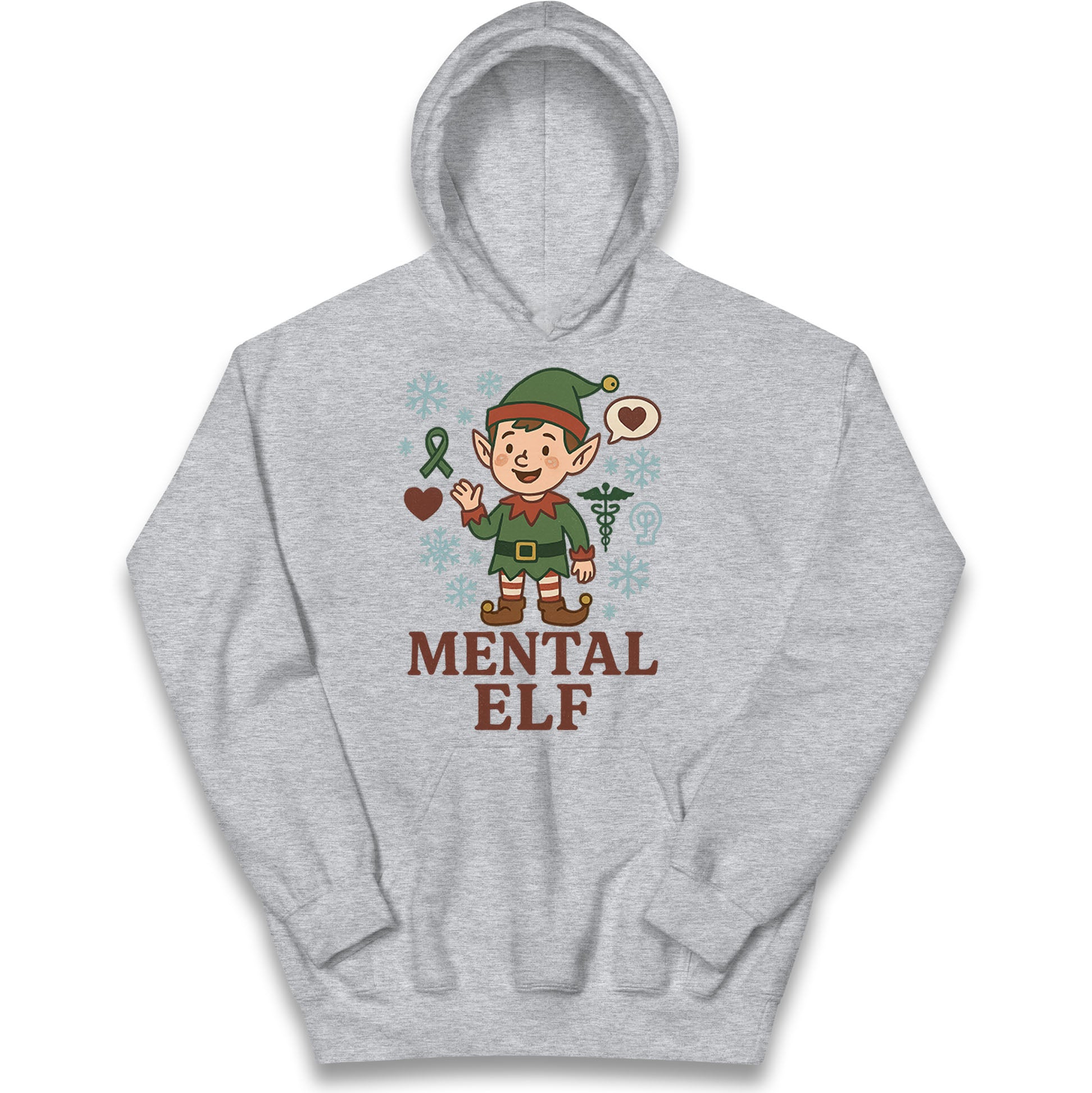 Mental Health Christmas Kids Hoodie