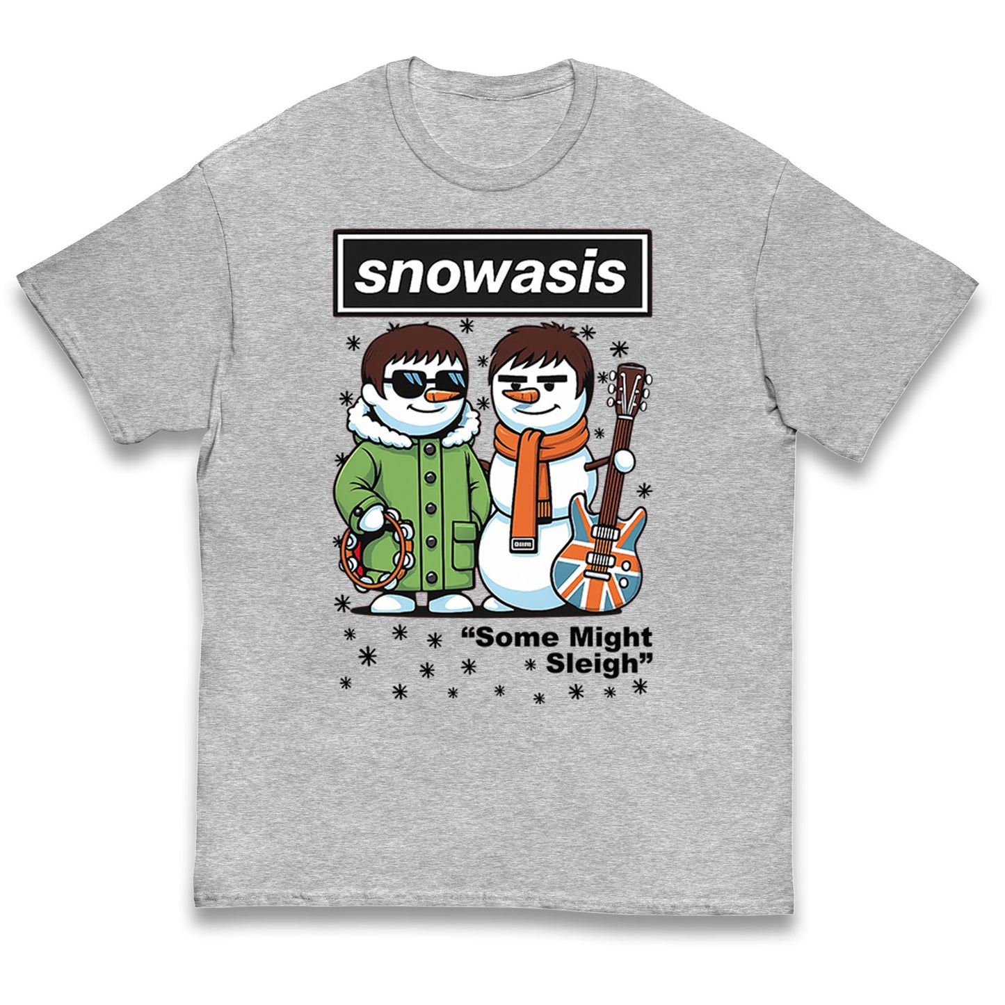 Snowasis Might Sleigh Xmas Music Band  Kids T Shirt