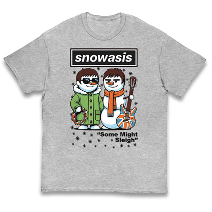 Snowasis Might Sleigh Xmas Music Band  Kids T Shirt