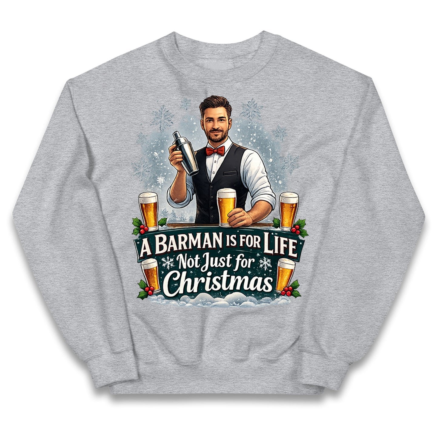 A Barman Is For Life Not Just for Christmas Kids Jumper