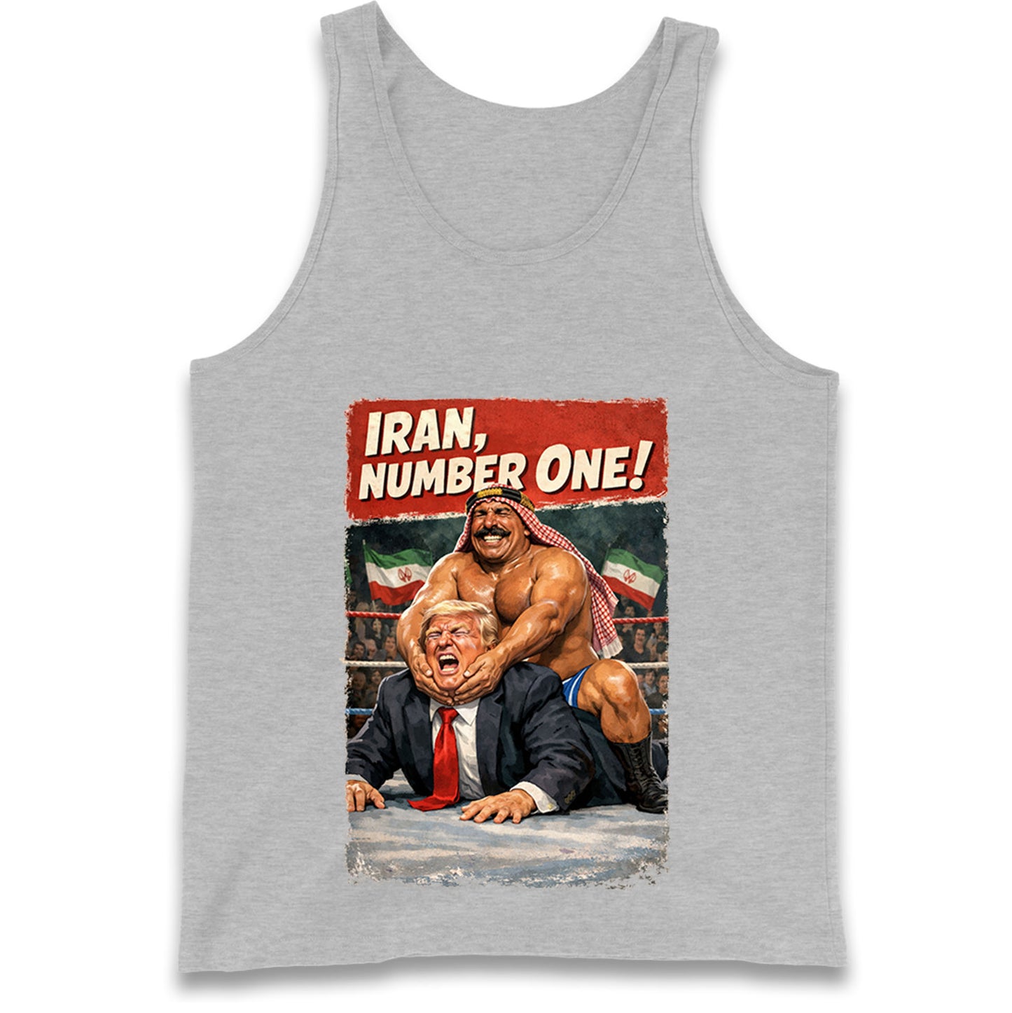 Donald Trump Iron Sheik Iran Wrestling Tank Top