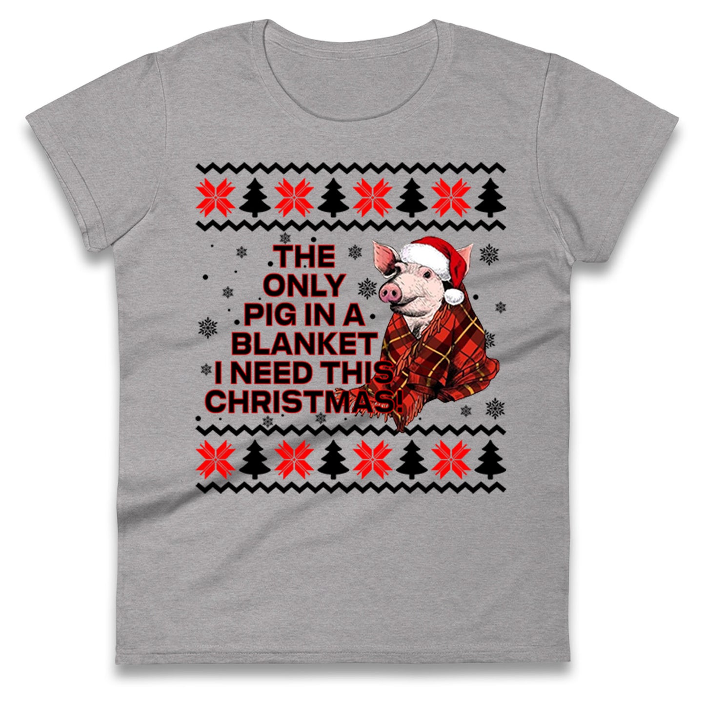 Pigs in Blankets Ladies T Shirt