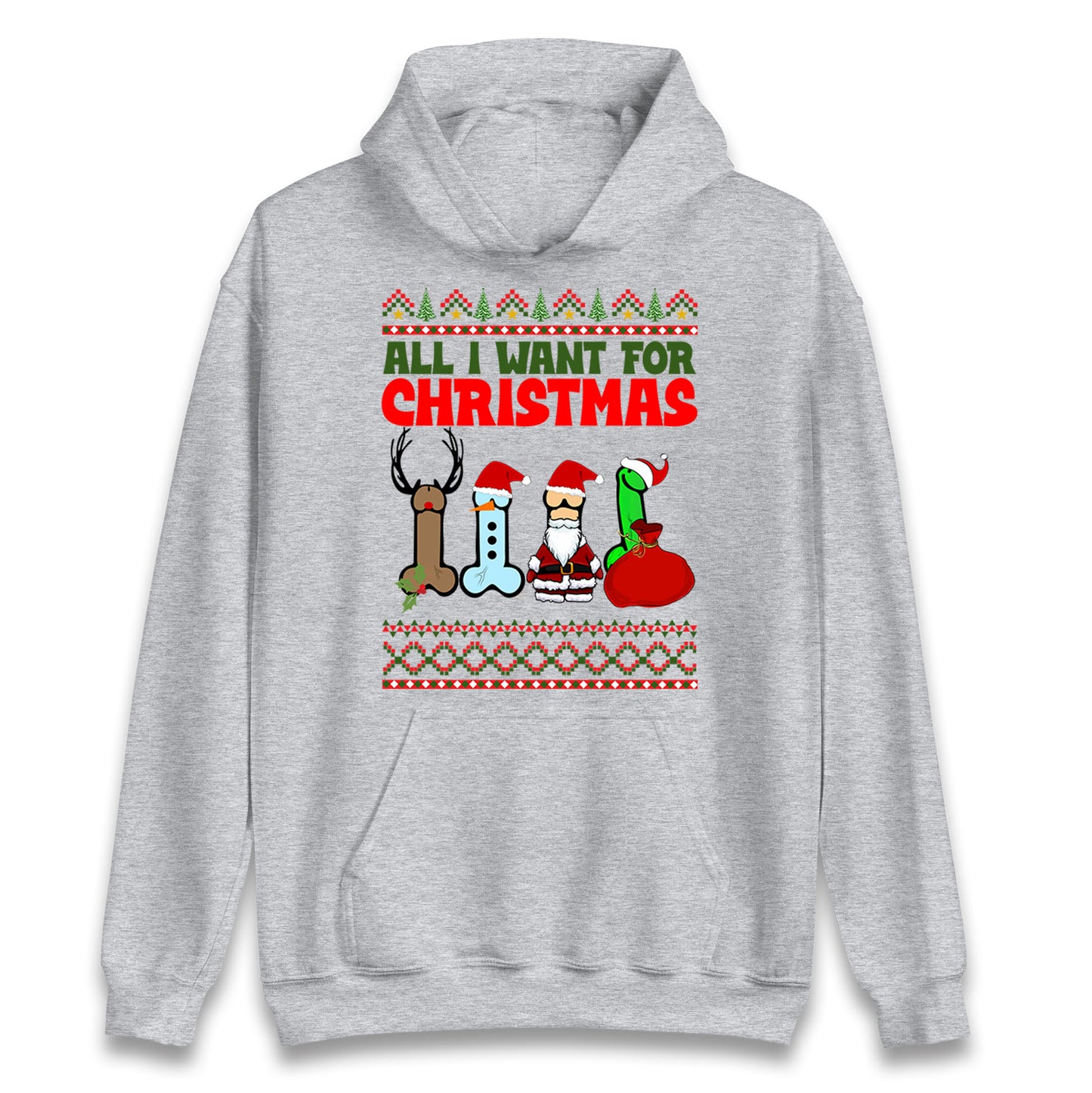 All I Want For Christmas Funny Adults Joke Hoodie