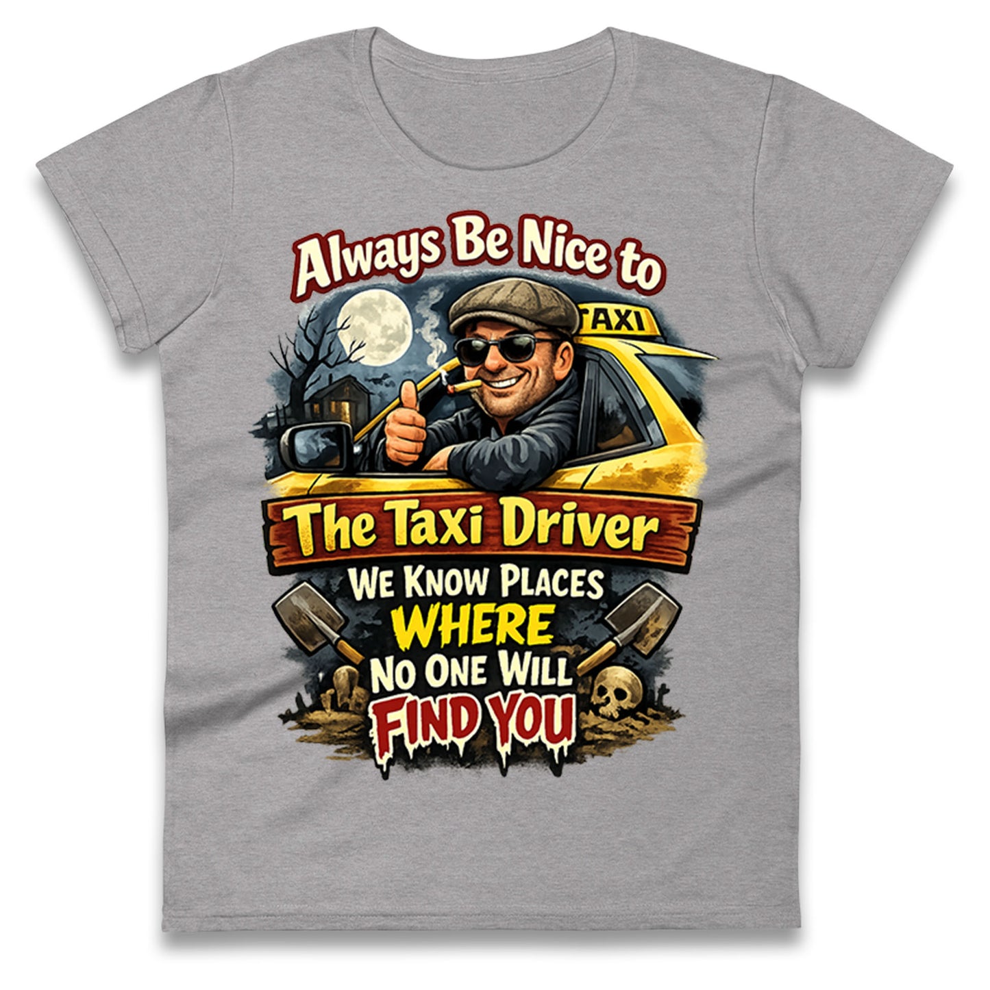 Taxi Driver Ladies T Shirt