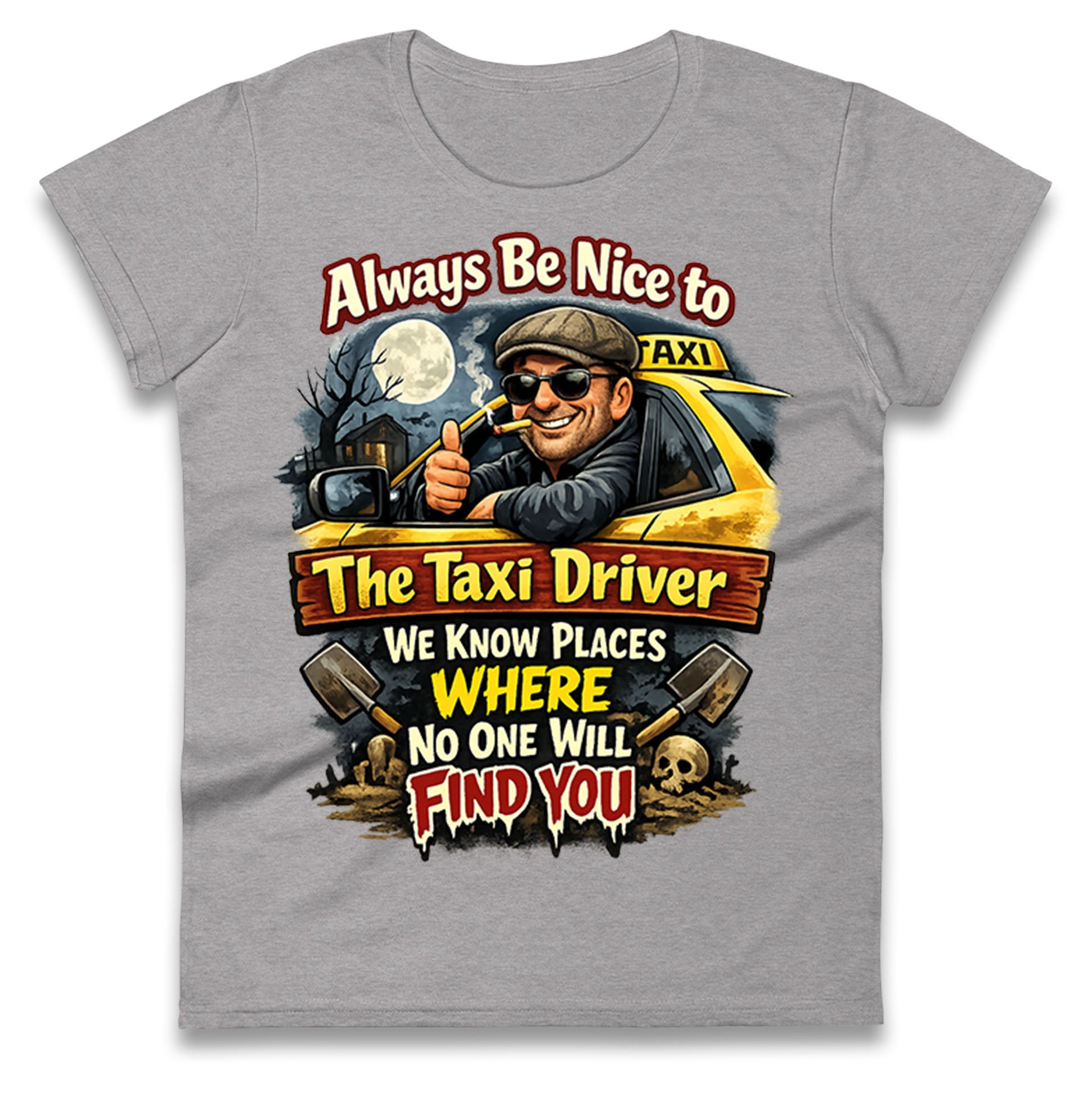 Taxi Driver Ladies T Shirt