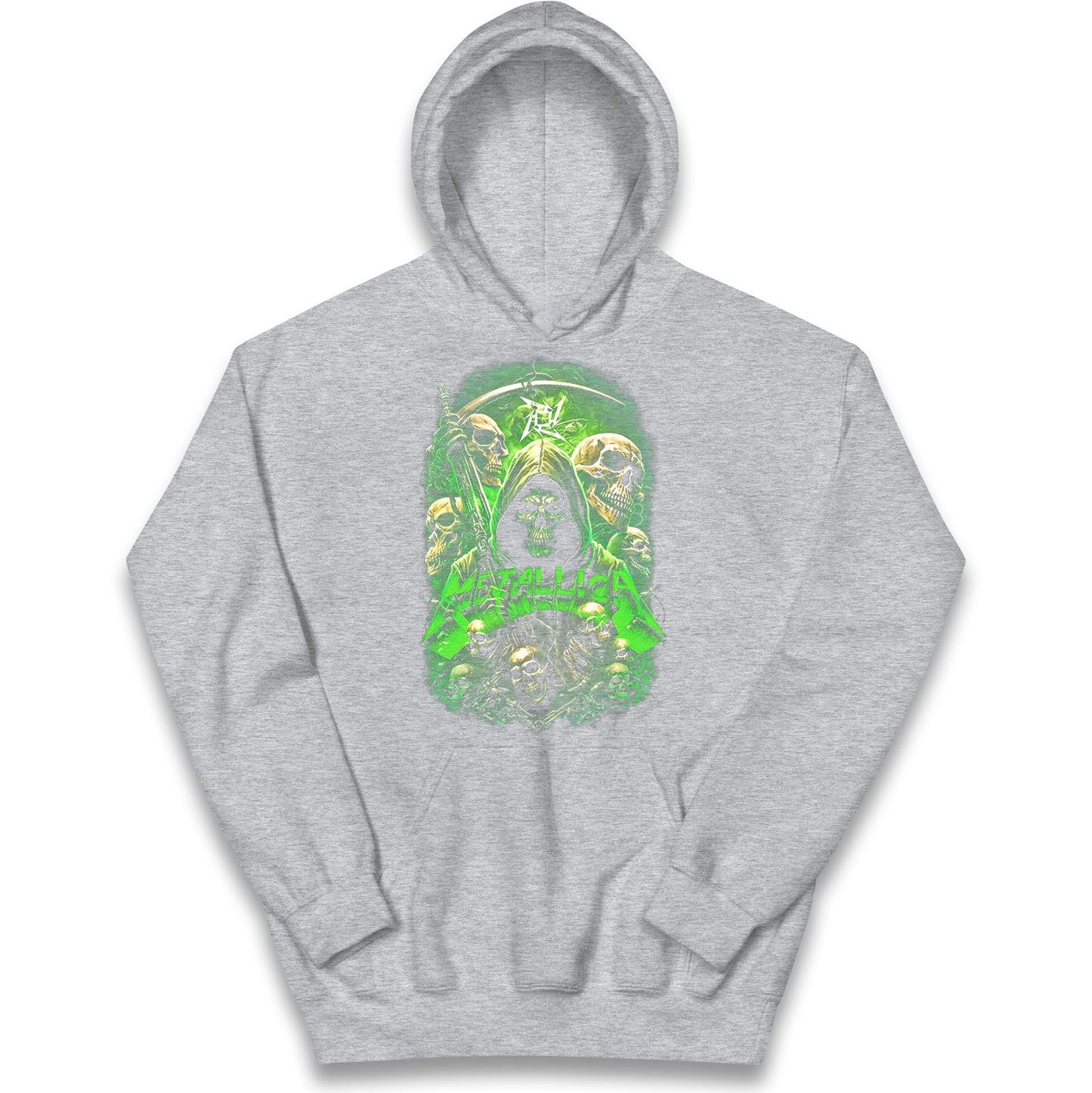 Metallica Green Skulls Kids Hoodie