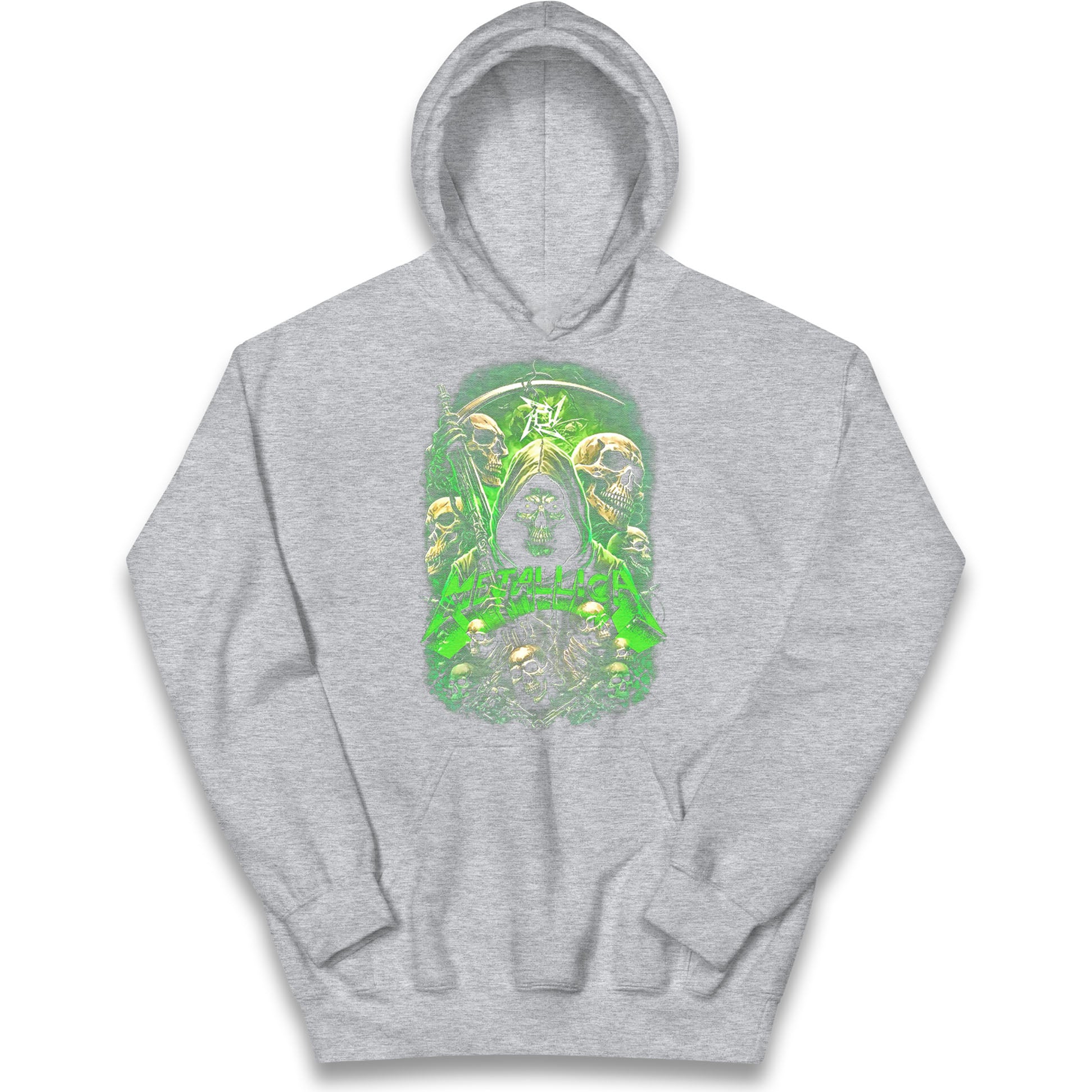 Metallica Green Skulls Kids Hoodie
