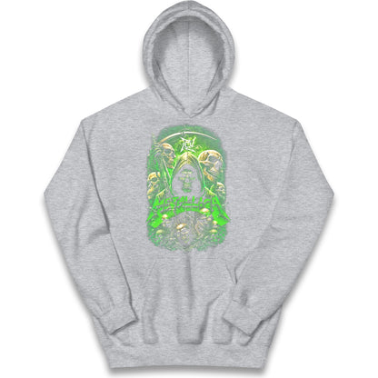 Metallica Green Skulls Kids Hoodie