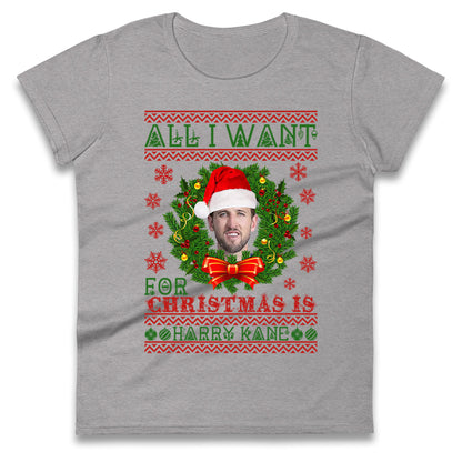 harry kane christmas womens t shirt