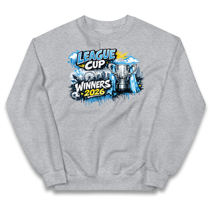 Man City League Cup Winners 2026 Kids Jumper
