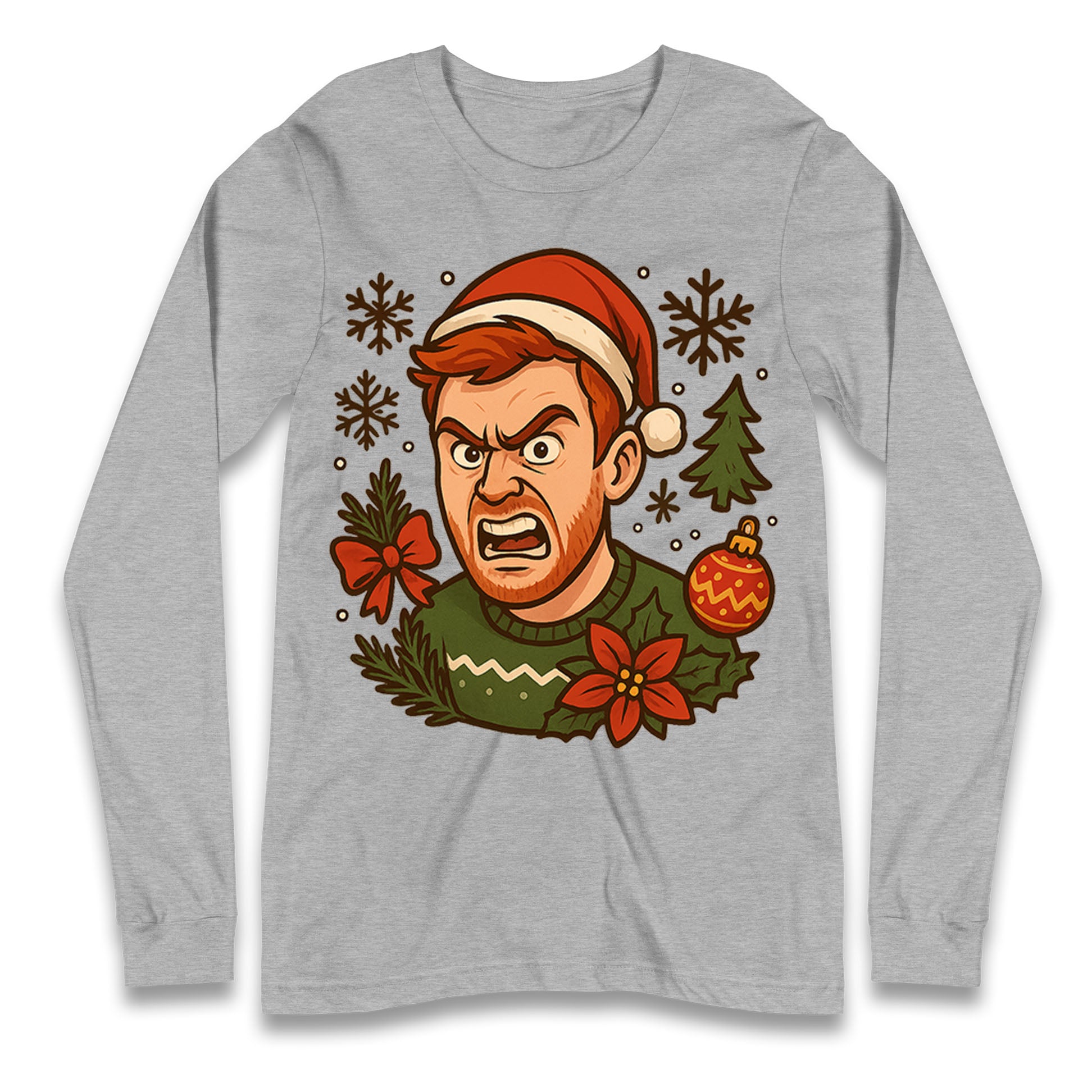 Angry Ginge Christmas Longsleeve T Shirt