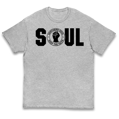 Northern Soul Keep The Faith Logo Kids T Shirt