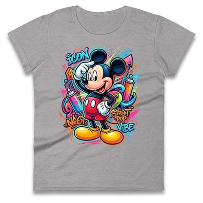 Graffiti Mickey Ladies T Shirt