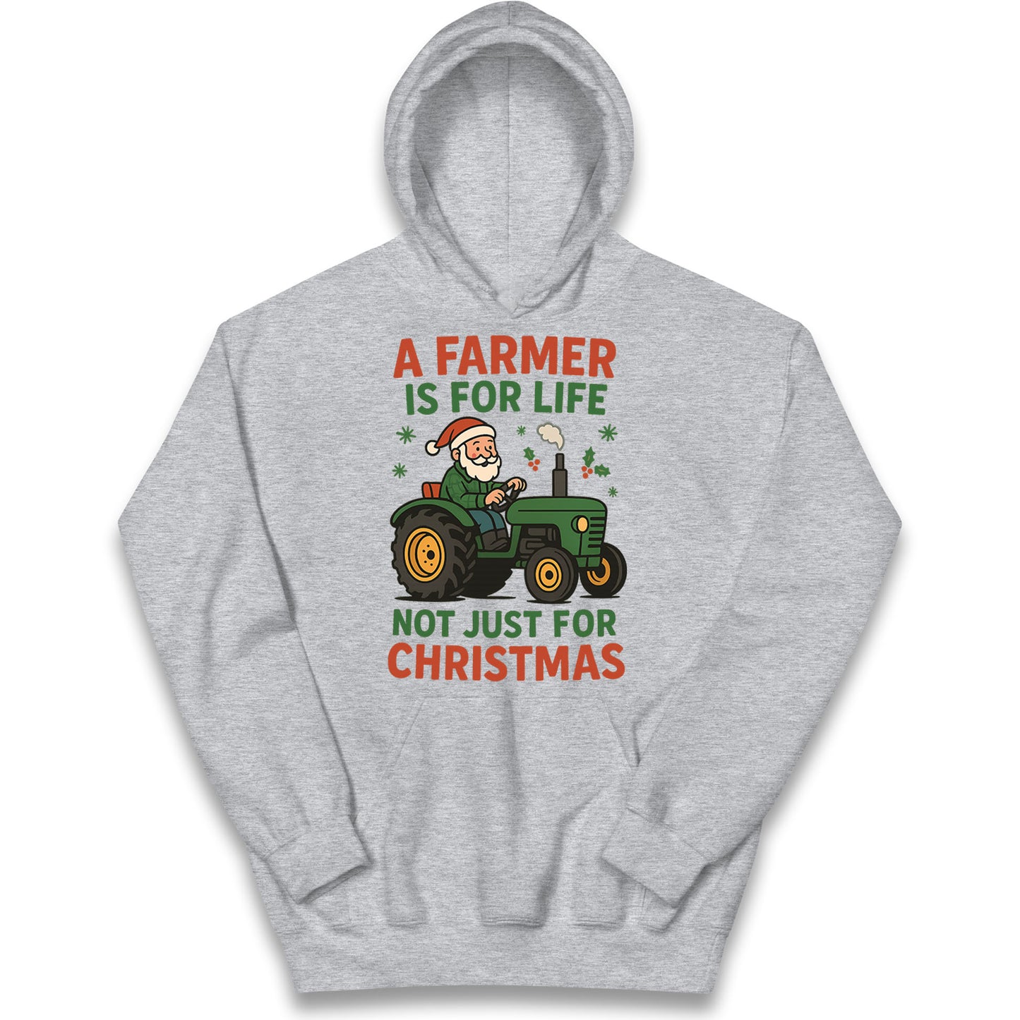 Farmer Christmas Kids Hoodie