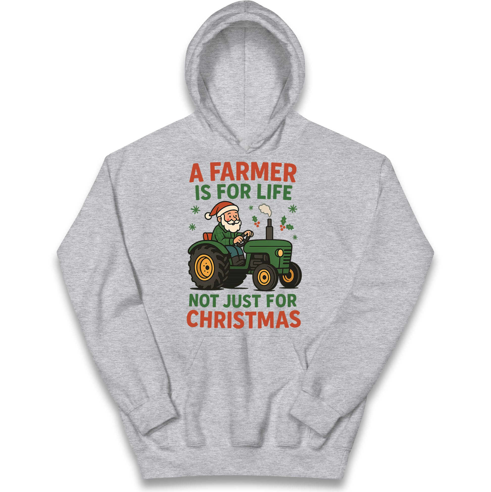 Farmer Christmas Kids Hoodie