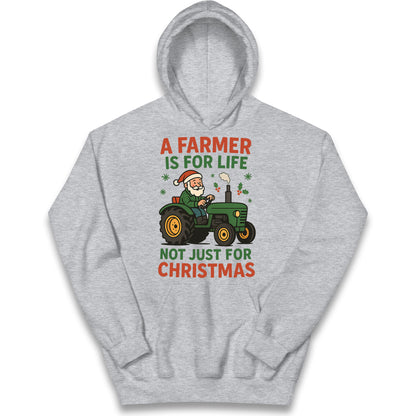 Farmer Christmas Kids Hoodie