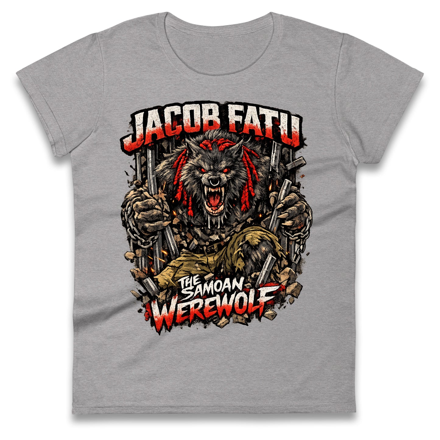 Jacob Fatu The Samoan Werewolf Ladies Shirt