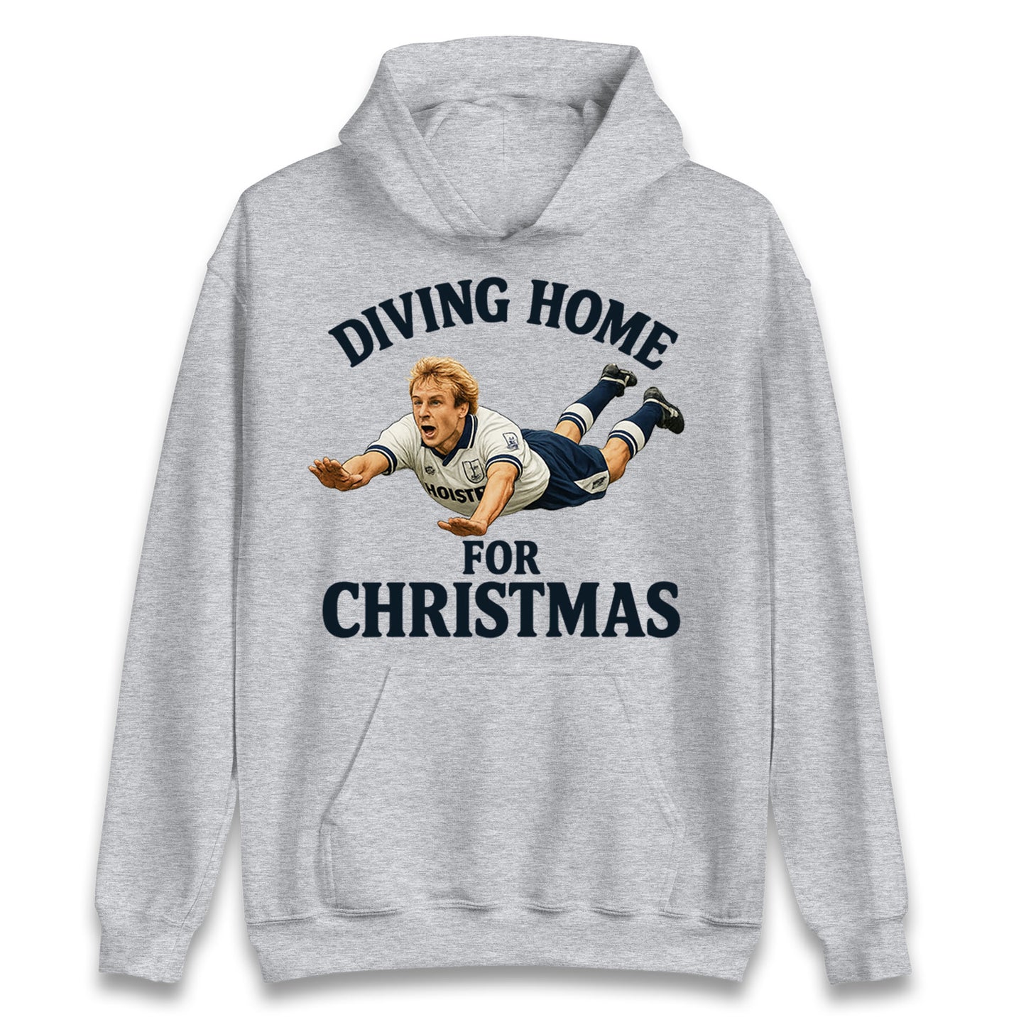 Diving Home for Christmas Jurgen Klinsmann Tottenham Christmas Hoodie