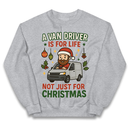 Van Driver Christmas Kids Jumper