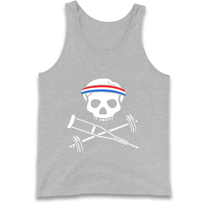 Johnny Knoxville Crutch Barbell and Bones Tank Top