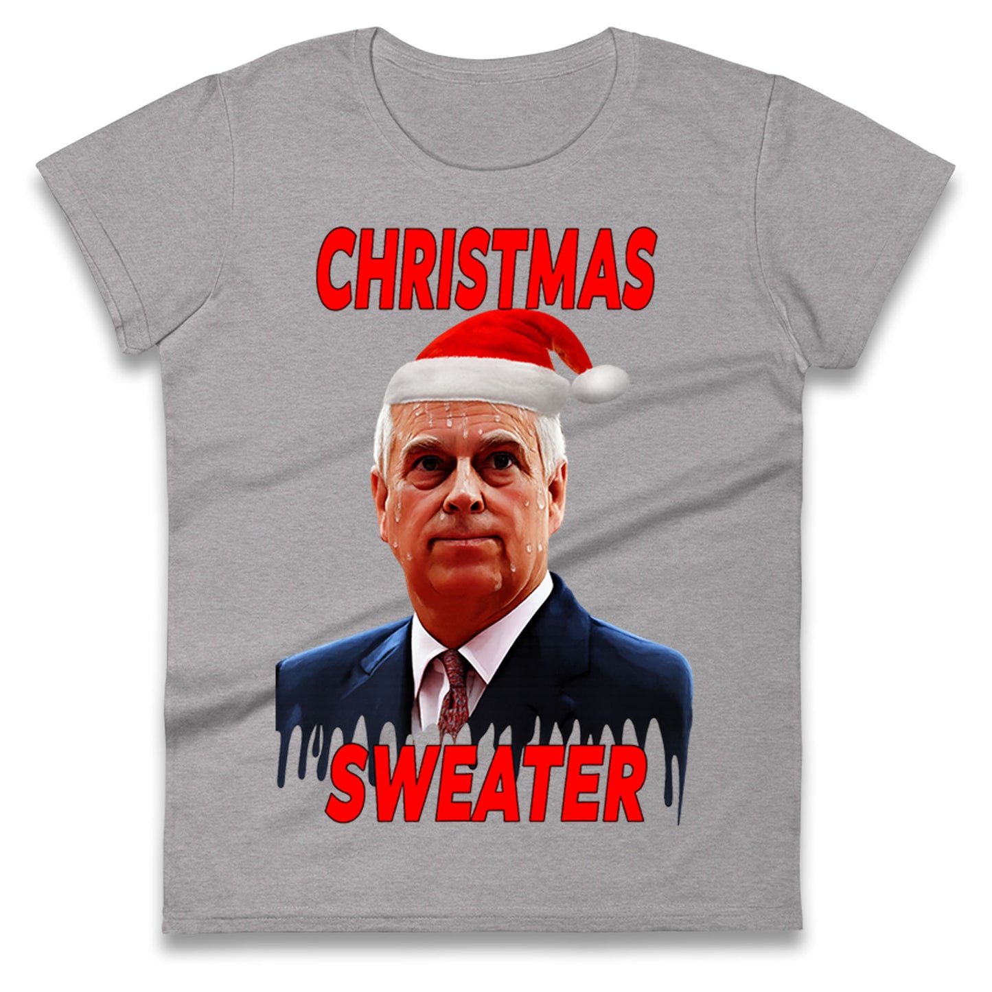 Prince Andrew Christmas Ladies T Shirt