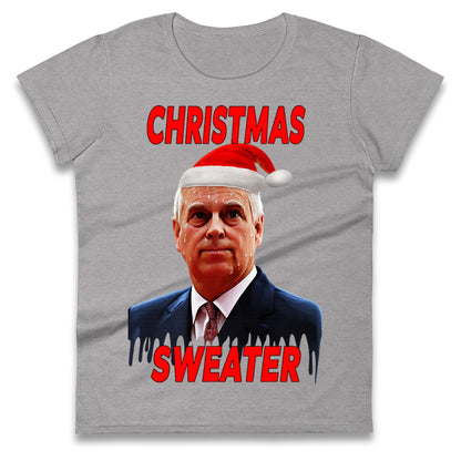 Prince Andrew Christmas Ladies T Shirt